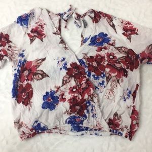 Floral Peasant Crop Top